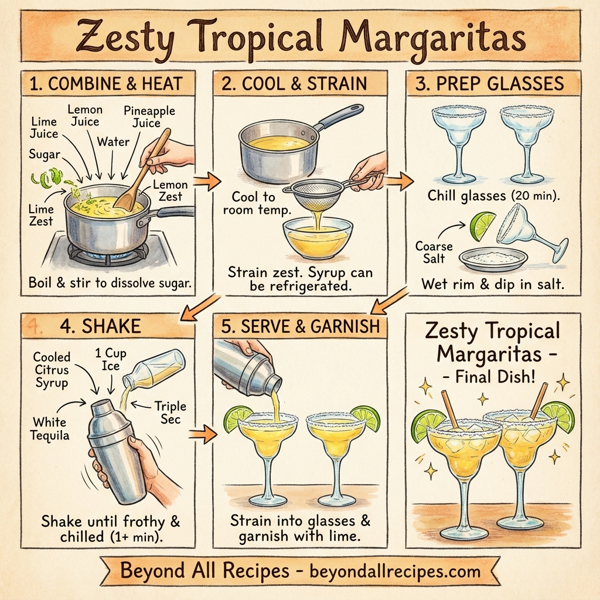 Zesty Tropical Margaritas instructions