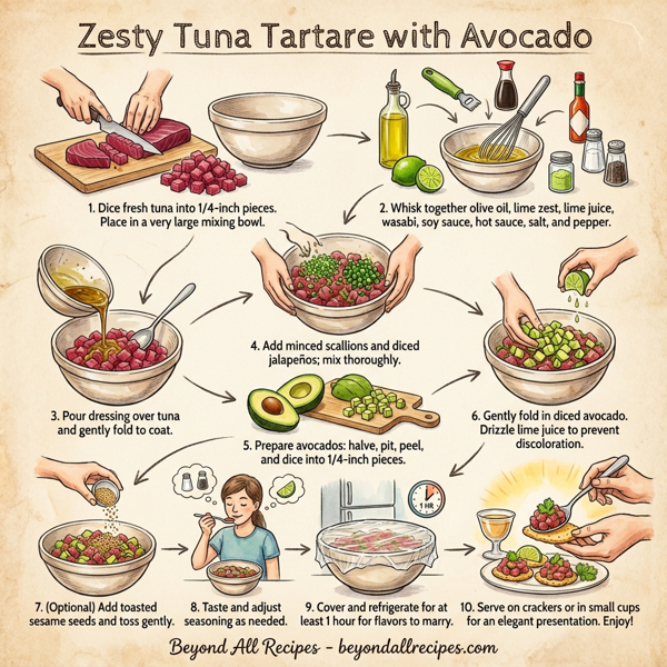 Zesty Tuna Tartare with Avocado instructions