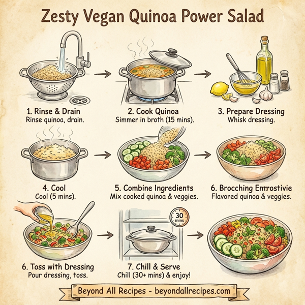 Zesty Vegan Quinoa Power Salad instructions
