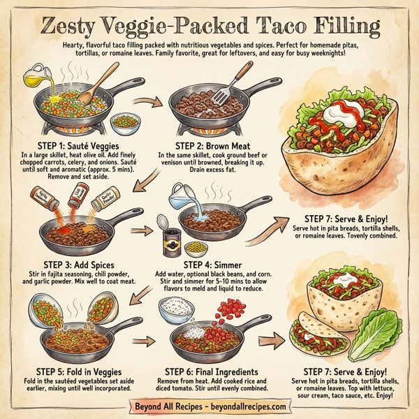 Zesty Veggie-Packed Taco Filling instructions
