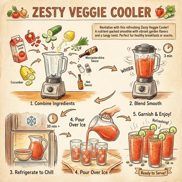 Zesty Veggie Cooler instructions