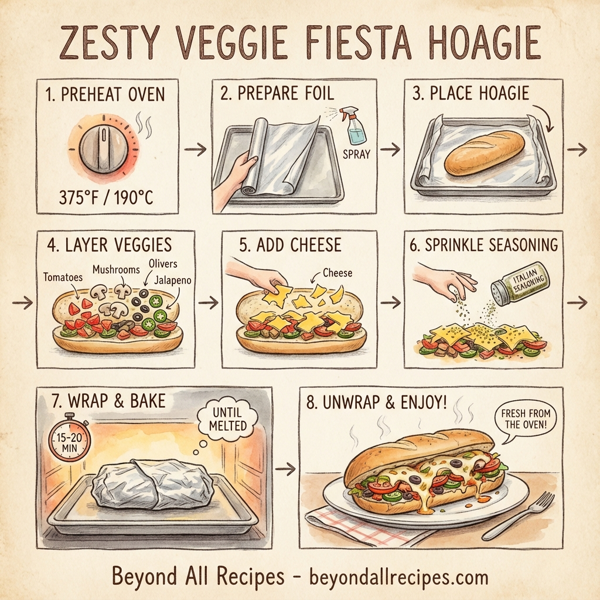 Zesty Veggie Fiesta Hoagie instructions