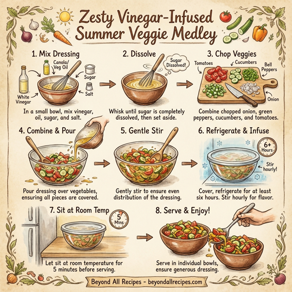 Zesty Vinegar-Infused Summer Veggie Medley instructions