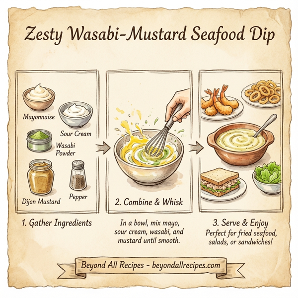 Zesty Wasabi-Mustard Seafood Dip instructions