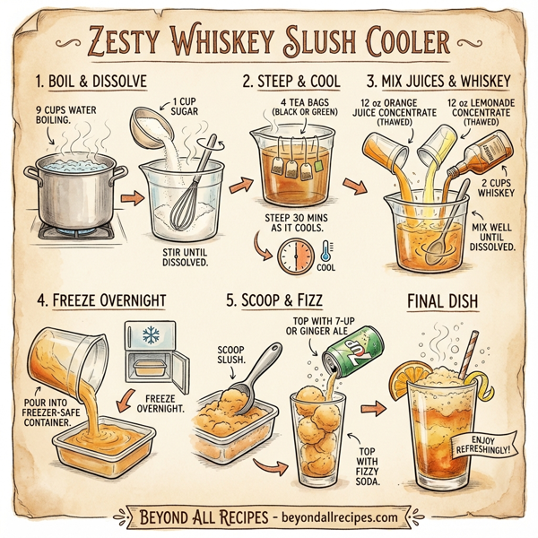 Zesty Whiskey Slush Cooler instructions