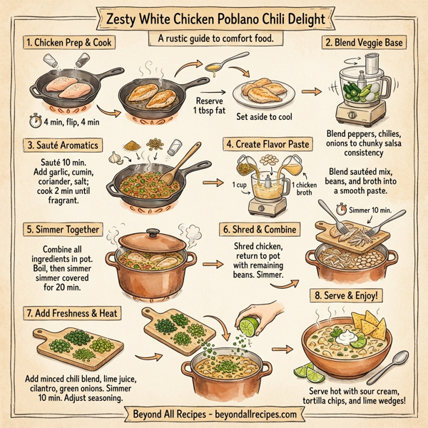Zesty White Chicken Poblano Chili Delight instructions