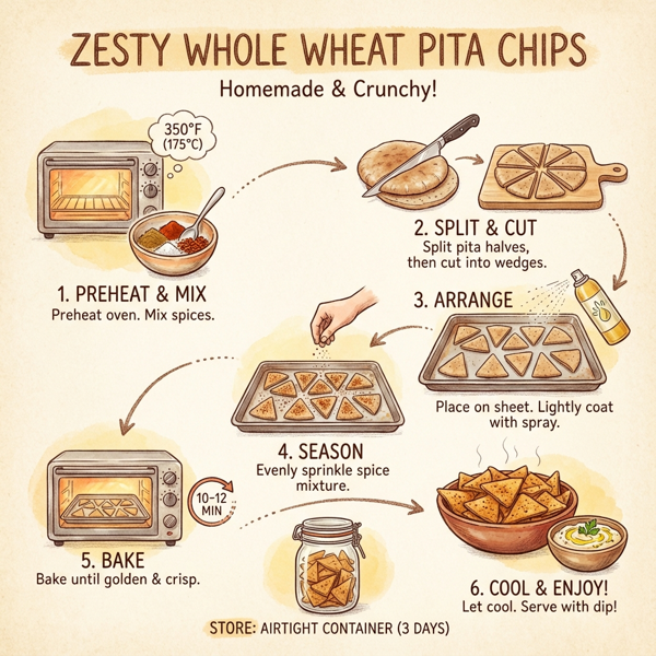 Zesty Whole Wheat Pita Chips instructions