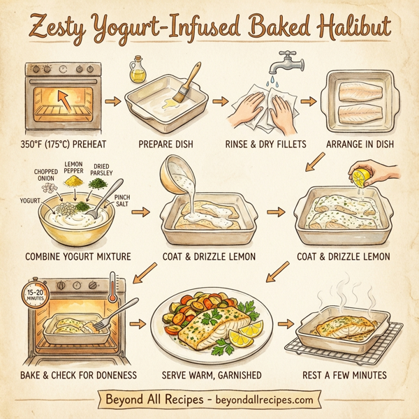 Zesty Yogurt-Infused Baked Halibut instructions