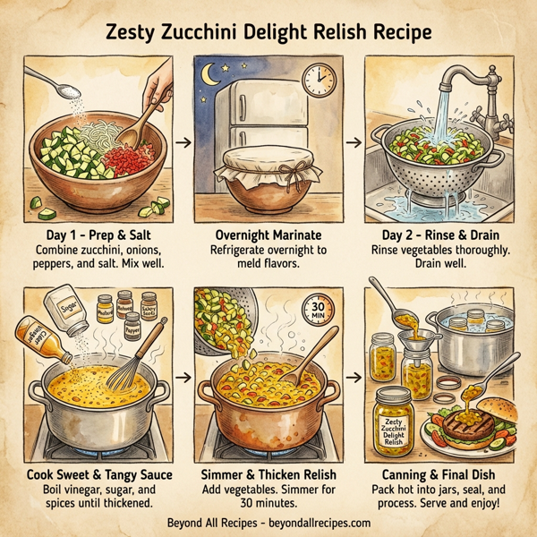 Zesty Zucchini Delight Relish instructions
