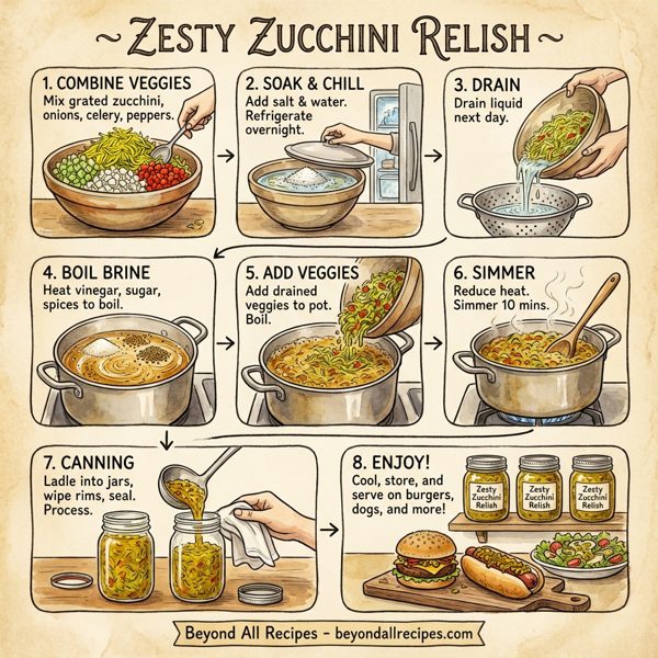 Zesty Zucchini Relish instructions