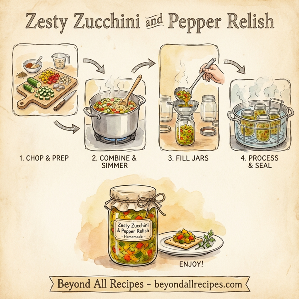 Zesty Zucchini and Pepper Relish instructions