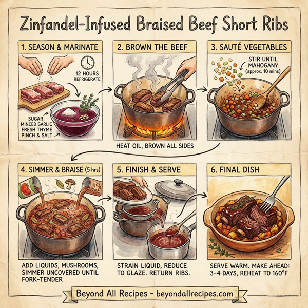 Zinfandel-Infused Braised Beef Short Ribs instructions