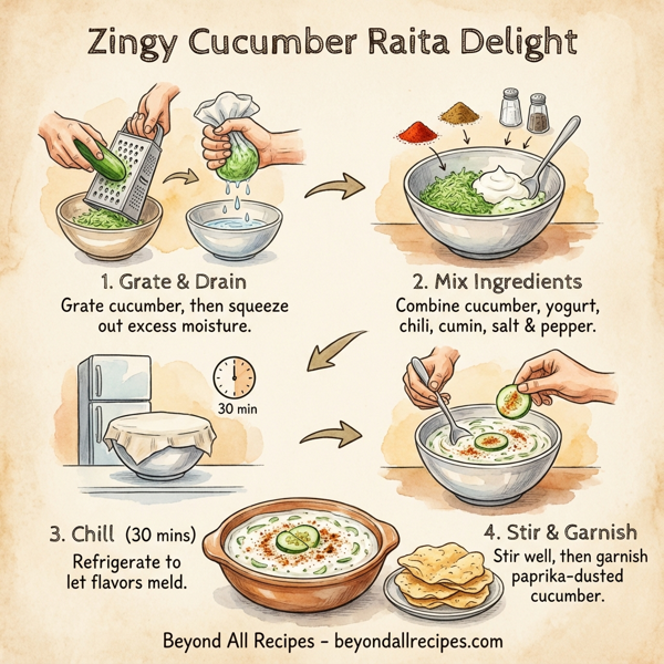 Zingy Cucumber Raita Delight instructions