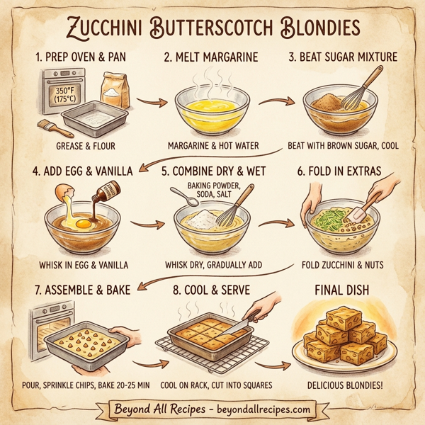 Zucchini Butterscotch Blondies instructions