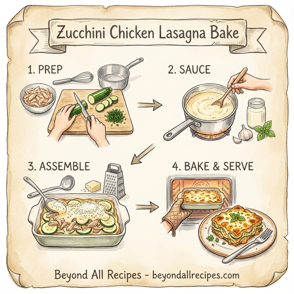 Zucchini Chicken Lasagna Bake instructions
