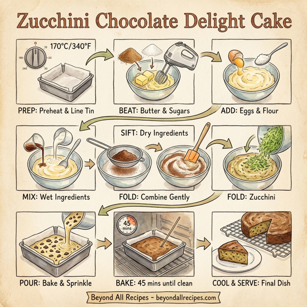 Zucchini Chocolate Delight Cake instructions