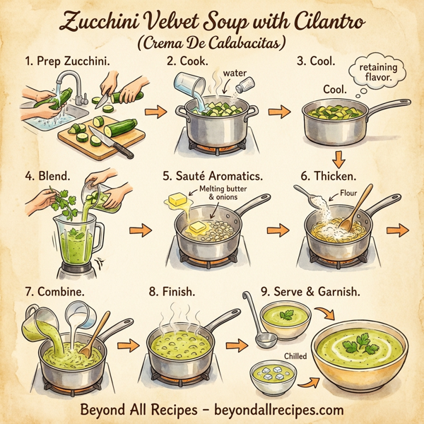 Zucchini Velvet Soup with Cilantro instructions