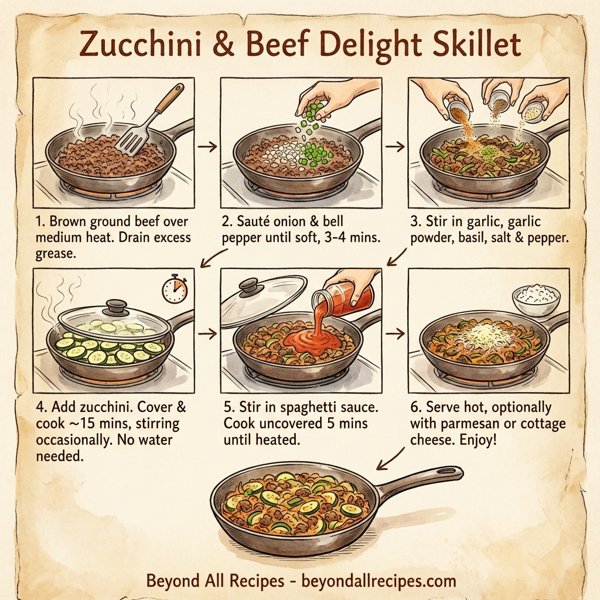 Zucchini & Beef Delight Skillet instructions
