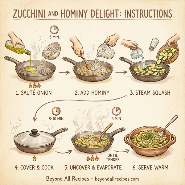 Zucchini and Hominy Delight instructions