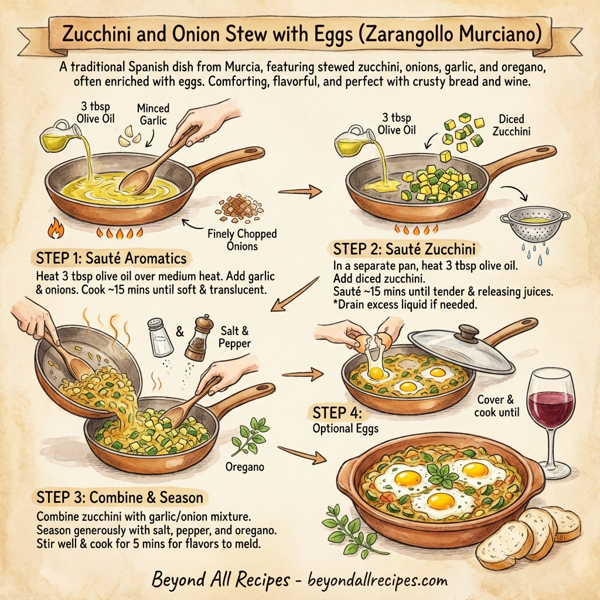 Zucchini and Onion Stew with Eggs (Zarangollo Murciano) instructions