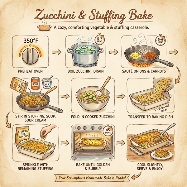 Zucchini and Stuffing Bake instructions