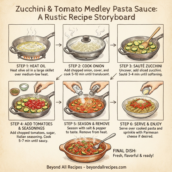 Zucchini and Tomato Medley Pasta Sauce instructions
