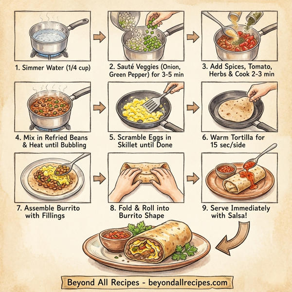  loaded Breakfast Burrito instructions