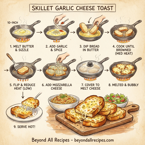  skillet Garlic Cheese Toast instructions